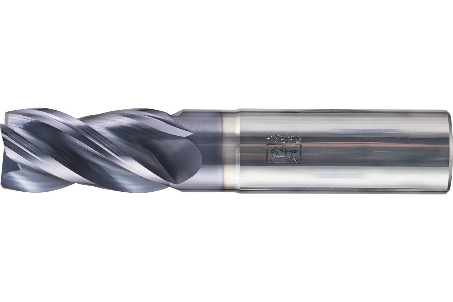 Picture of Pferd Chamfered End Mill, 4 flutes, 3/4" Dia, 1-1/2" APMX, 4" OAL, Weldon shank